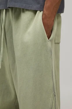 Jogger Coupe Baggy Avec Coutures Apparentes, Finition Délavée Et Cordon De Serrage À L'ourlet