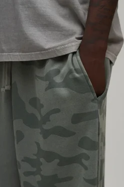 Jogger À Coupe Ballon Effet Camouflage Délavé En Molleton Bouclette