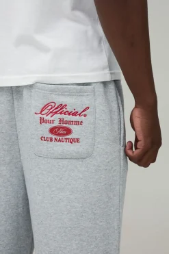 Jogger Coupe Droite Avec Poche Brodée Pour Homme Grand