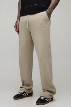 boohooMAN Jogger Coupe Droite Brodé<Homme Jogging|Tout Afficher