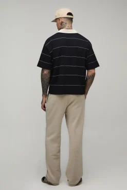 boohooMAN Jogger Coupe Droite Brodé<Homme Jogging|Tout Afficher