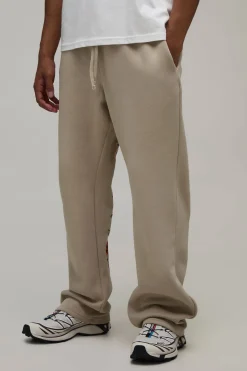 boohooMAN Jogger Coupe Droite Broderie Florale<Homme Joggings|Jogging