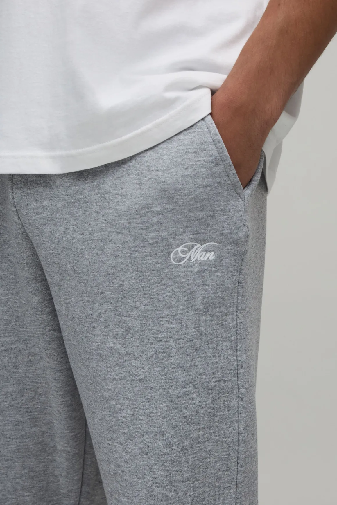 Jogger Coupe Droite Homme Avec Broderie Script