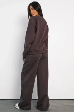 Jogger Coupe Droite Jambe Large Avec Détail Nervures Piquées
