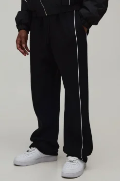 boohooMAN Jogger Coupe Droite À Passepoil<Homme Joggings|Jogging