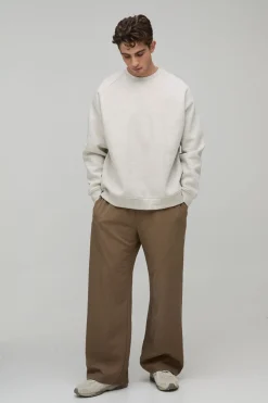 Jogger Coupe Large Texturé À Taille Élastiquée