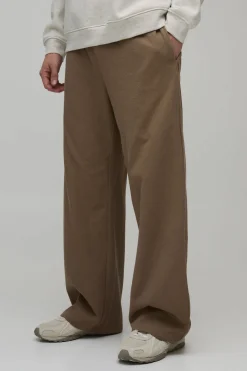 Jogger Coupe Large Texturé À Taille Élastiquée