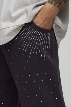 Jogger décontracté à détails en strass