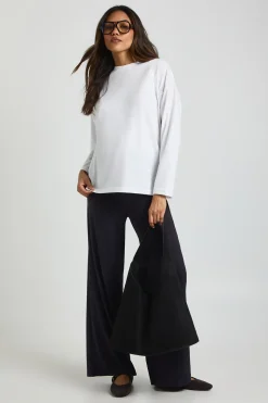 Jogger de maternité ultra doux à jambes larges et à taille élastique