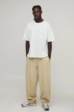 boohooMAN Jogger Délavé À Détails De Coutures Et Coupe Ballon<Homme Joggings|Jogging