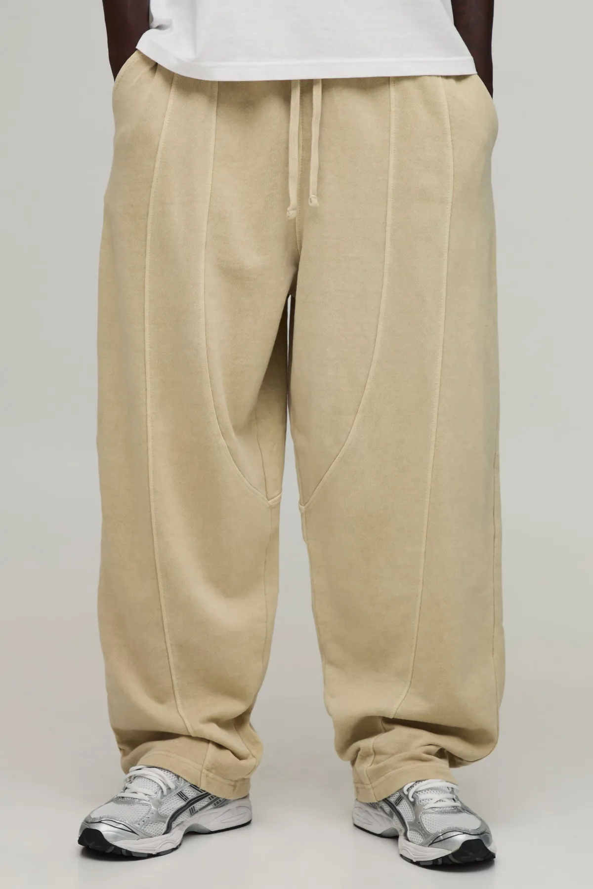 boohooMAN Jogger Délavé À Détails De Coutures Et Coupe Ballon<Homme Joggings|Jogging