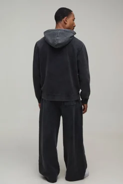 boohooMAN Jogger Délavé À Imprimé Graphique Coupe Large<Homme Joggings|Jogging