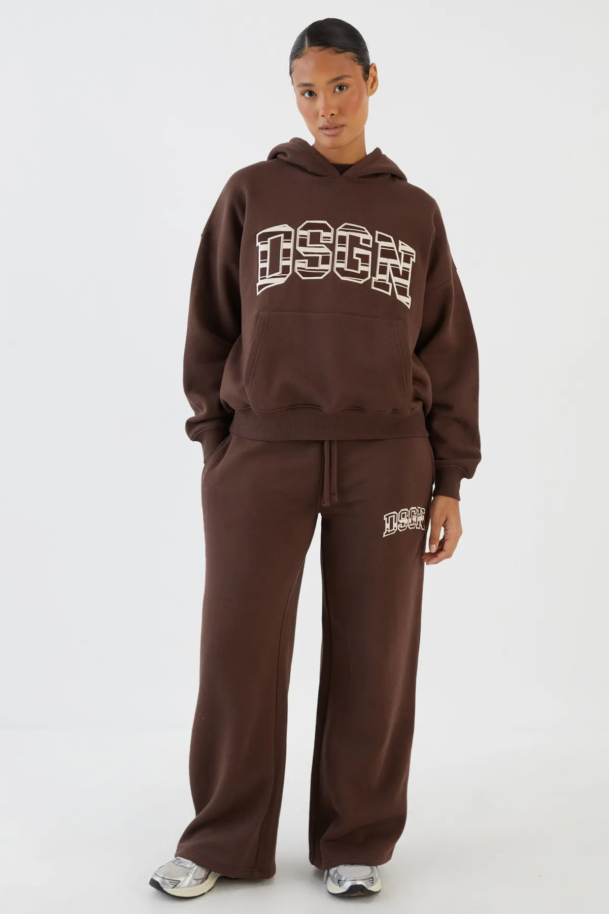DSGN Studio Jogger Droit À Appliqué Rayé<Femme Pantalons|Dsgn Studio
