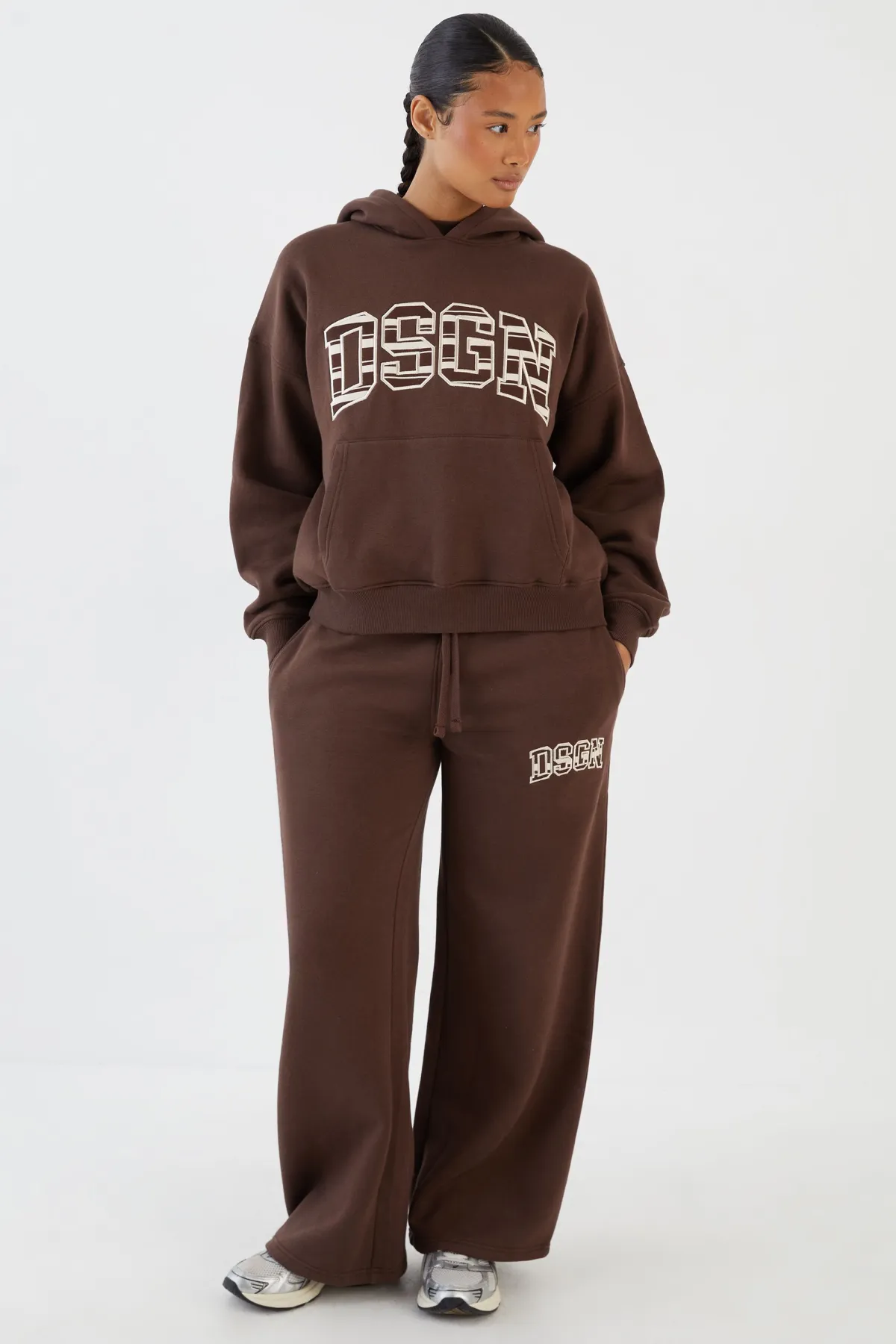 DSGN Studio Jogger Droit À Appliqué Rayé<Femme Pantalons|Dsgn Studio