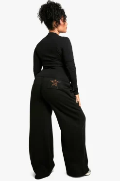 boohoo Jogger droit avec applique étoile léopard Plus<Femme Pantalons|Imprimé Léopard