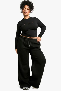 boohoo Jogger droit avec applique étoile léopard Plus<Femme Pantalons|Imprimé Léopard