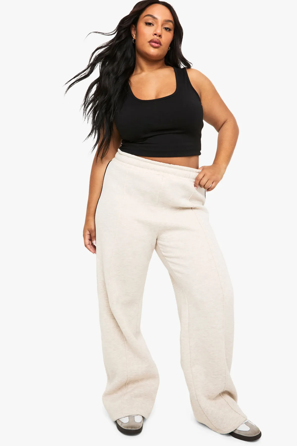 boohoo Jogger droit avec détail de piping<Femme Survêtements|Survêtements