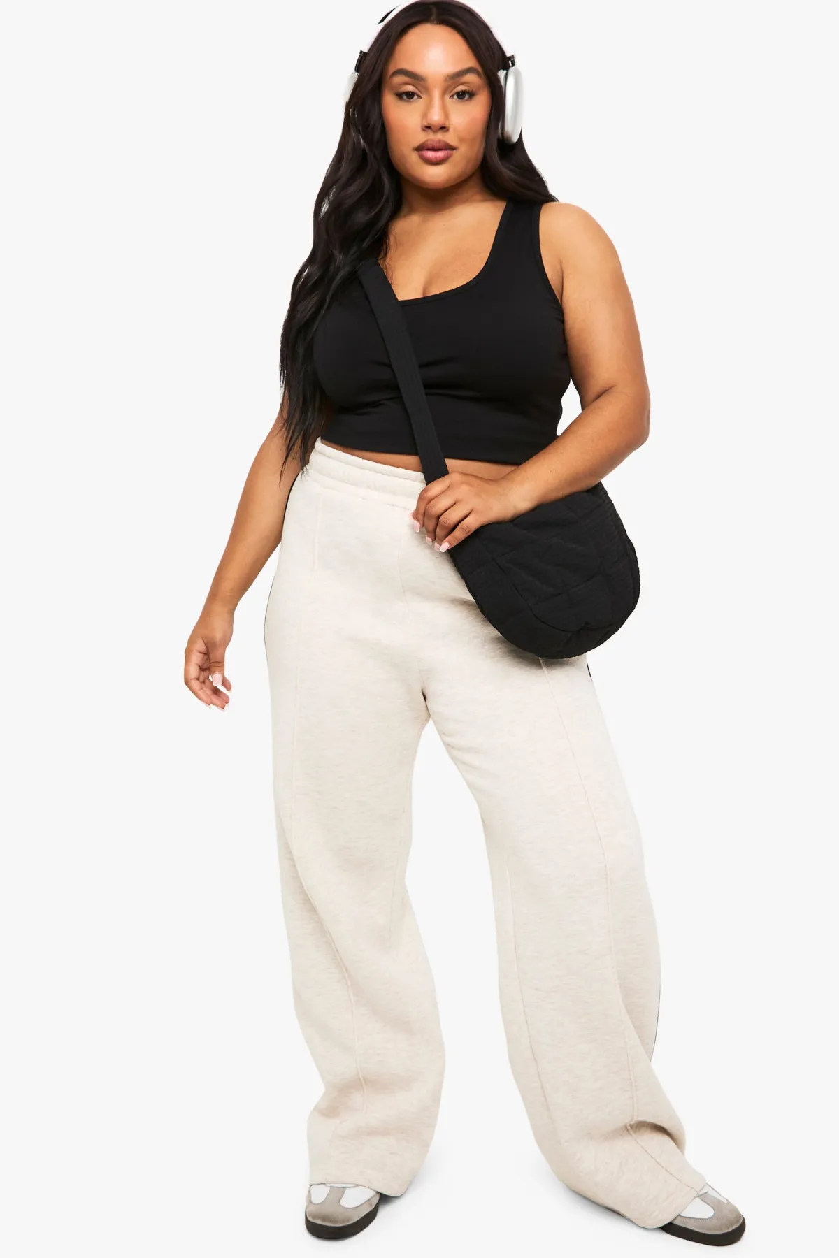 boohoo Jogger droit avec détail de piping<Femme Survêtements|Survêtements