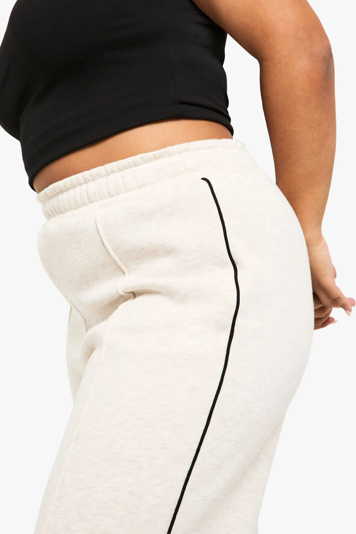 boohoo Jogger droit avec détail de piping<Femme Survêtements|Survêtements