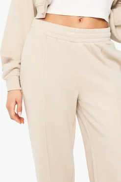 Jogger droit avec détails pintuck