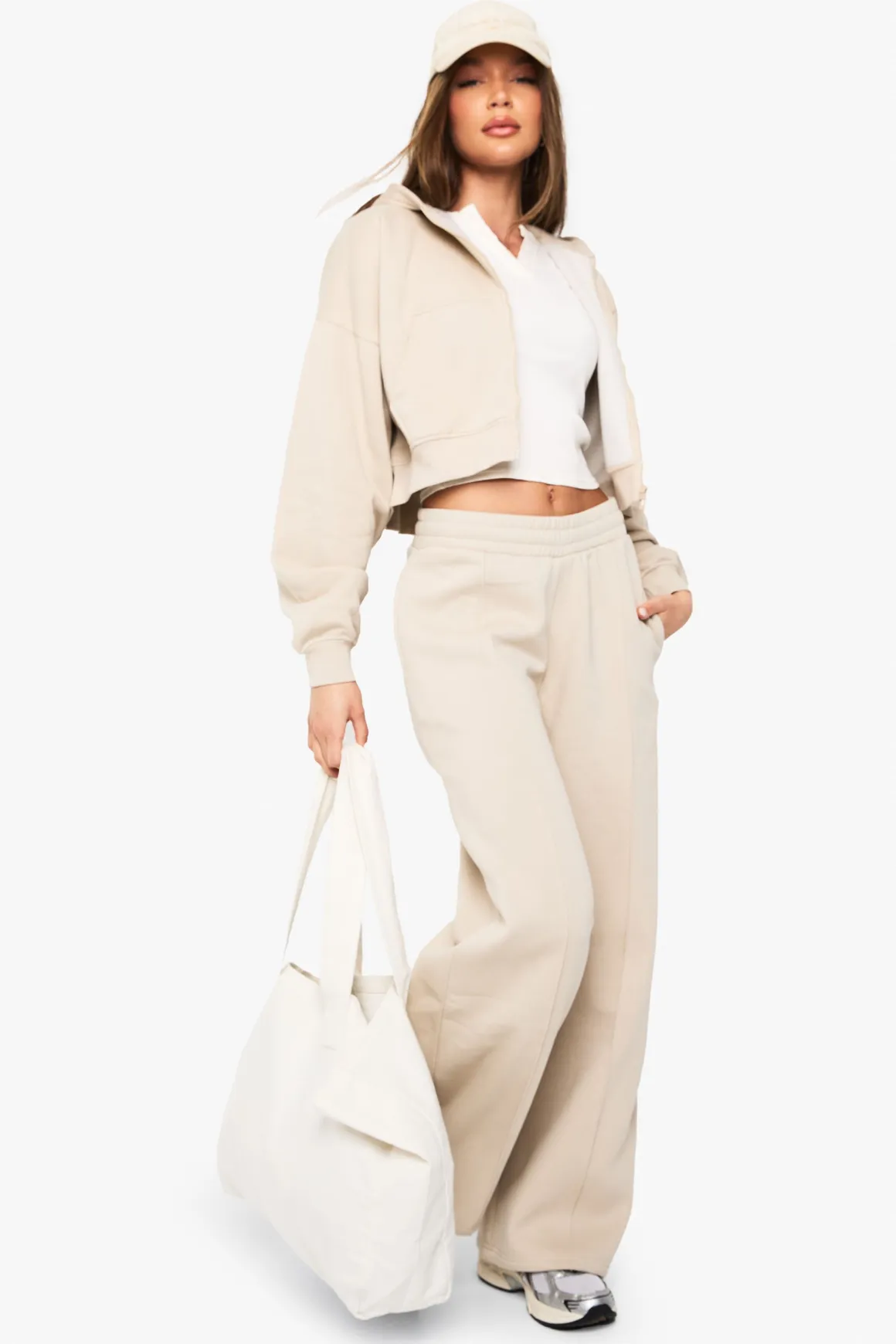 Jogger droit avec détails pintuck