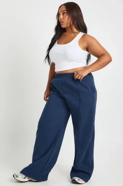 boohoo Jogger droit basique Plus Core avec détails pintuck<Femme Pantalons|Basiques