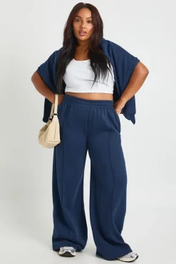 boohoo Jogger droit basique Plus Core avec détails pintuck<Femme Pantalons|Basiques