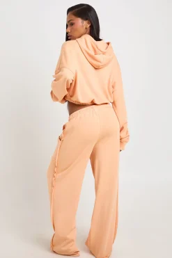 boohoo Jogger Droit Délavé À Effet Usé En Molleton Bouclette<Femme Pantalons|Athleisure