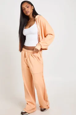 boohoo Jogger Droit Délavé À Effet Usé En Molleton Bouclette<Femme Pantalons|Athleisure