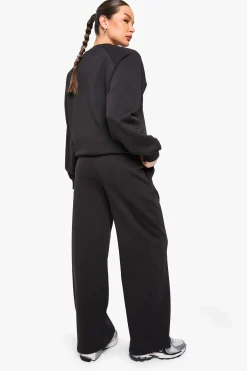 Jogger Droit à Détail en Pin-Tuck