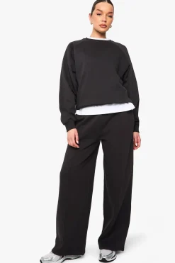 Jogger Droit à Détail en Pin-Tuck