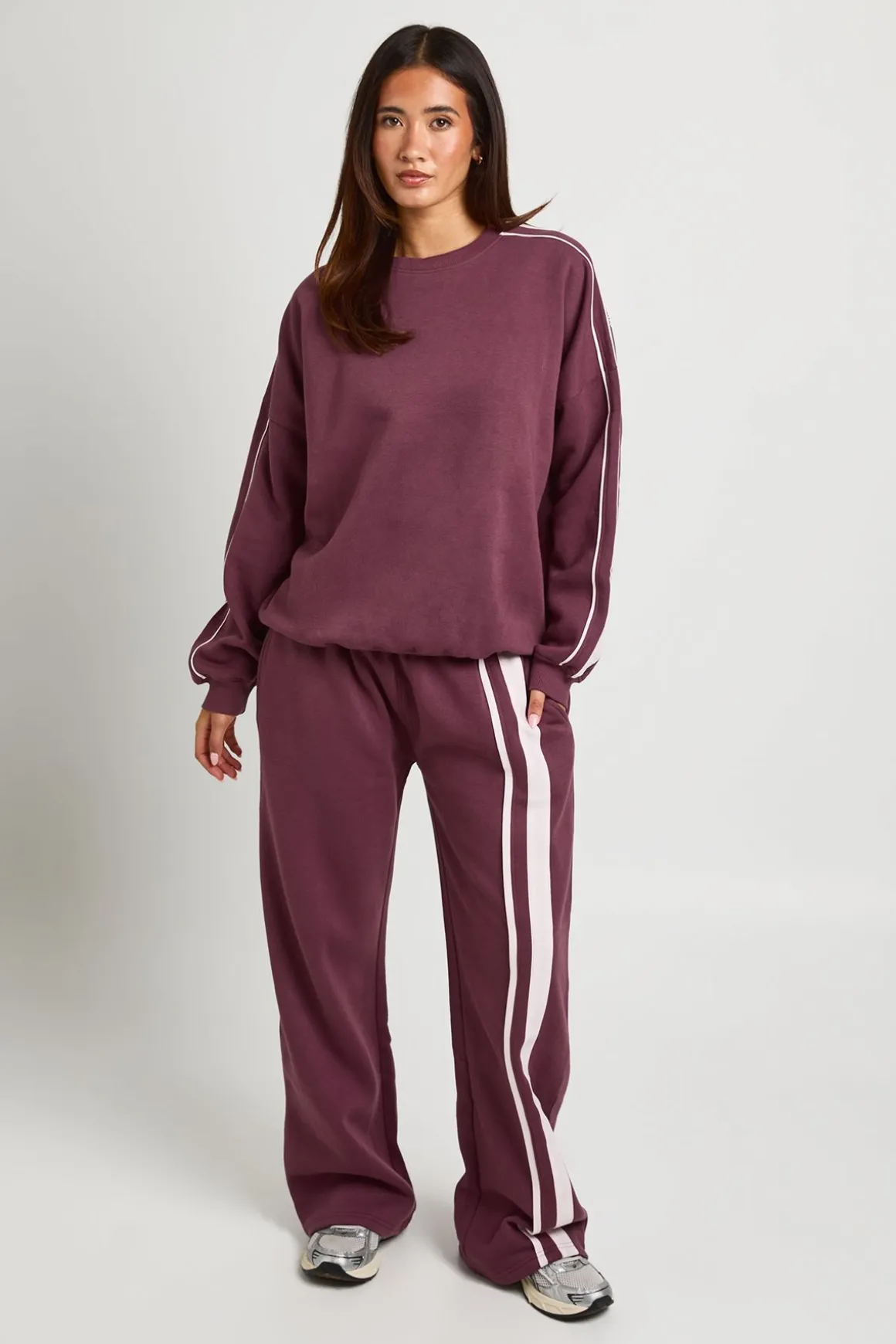 Jogger Droit À Détail Rayé