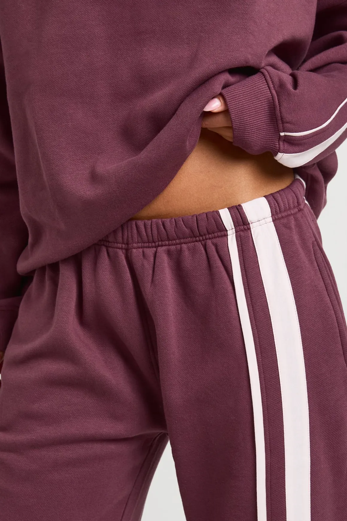 Jogger Droit À Détail Rayé