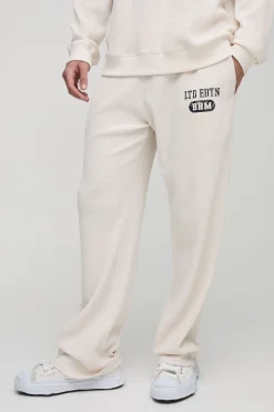 boohooMAN Jogger droit en tissu gaufré<Homme Joggings|Jogging