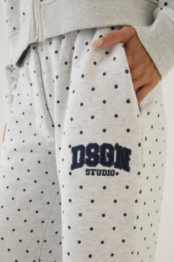 DSGN Studio Jogger Droit À Pois Avec Appliqué<Femme Pois|Joggings