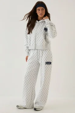 DSGN Studio Jogger Droit À Pois Avec Appliqué<Femme Pois|Joggings