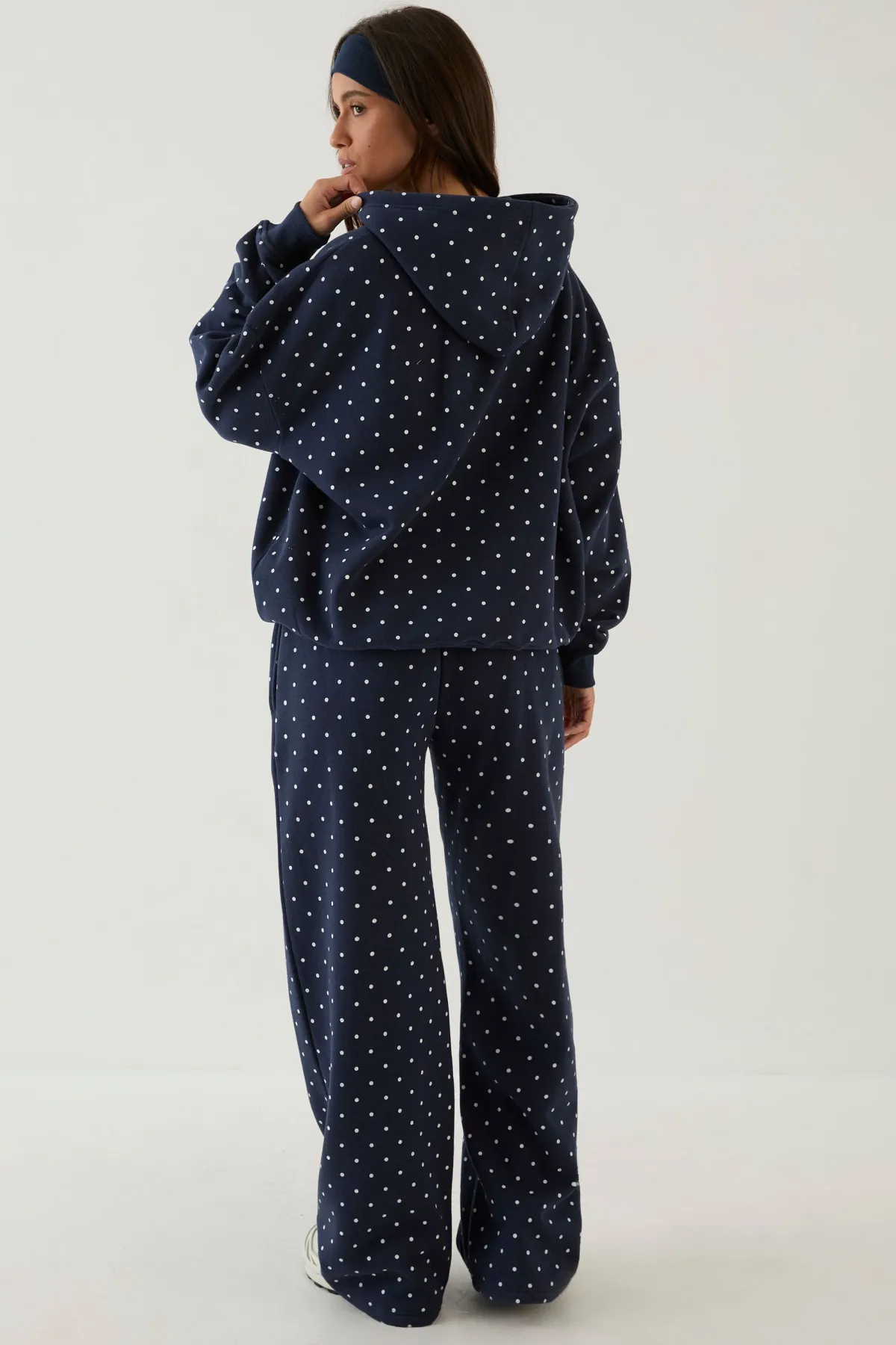 DSGN Studio Jogger Droit À Pois Avec Appliqué<Femme Pois|Joggings