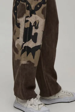 boohooMAN Jogger Droit À Revers Avec Motif Scorpion<Homme Joggings|Jogging