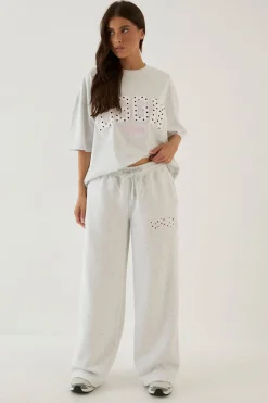 Jogger Dsgn Studio Jambe Droite À Appliqué À Pois