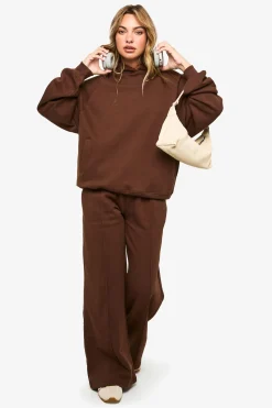 boohoo Jogger à détails en pintuck pour grandes tailles, ceinture profonde et jambes larges<Femme Pantalons|Basiques