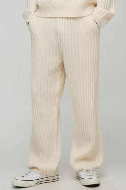 Jogger en tricot côtelé décontracté