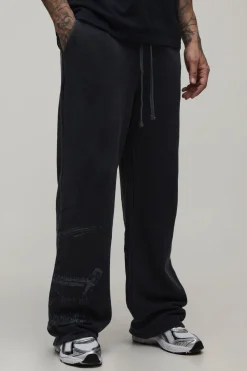 Jogger Gothique Délavé À Jambe Large Coupe Tall