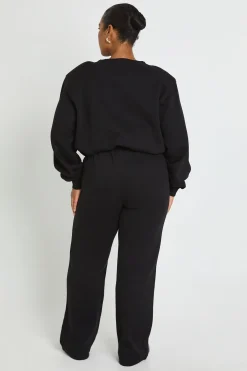 boohoo Jogger Grande Taille Taille Haute Coupe Droite Ajustée<Femme Pantalons|Athleisure