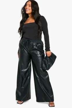 Jogger Grande Taille Taille Élastique En Synthétique Coupe Large