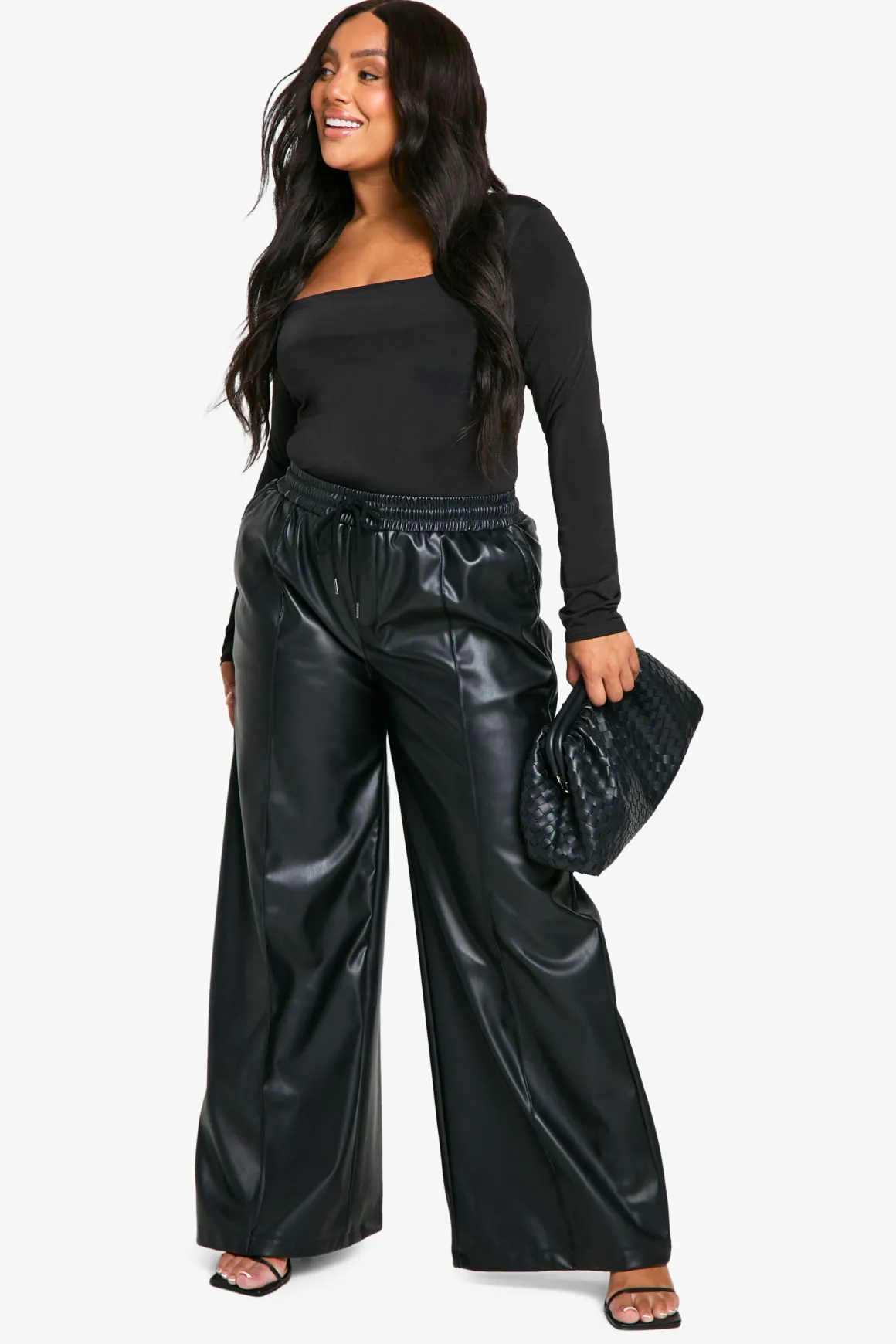 Jogger Grande Taille Taille Élastique En Synthétique Coupe Large