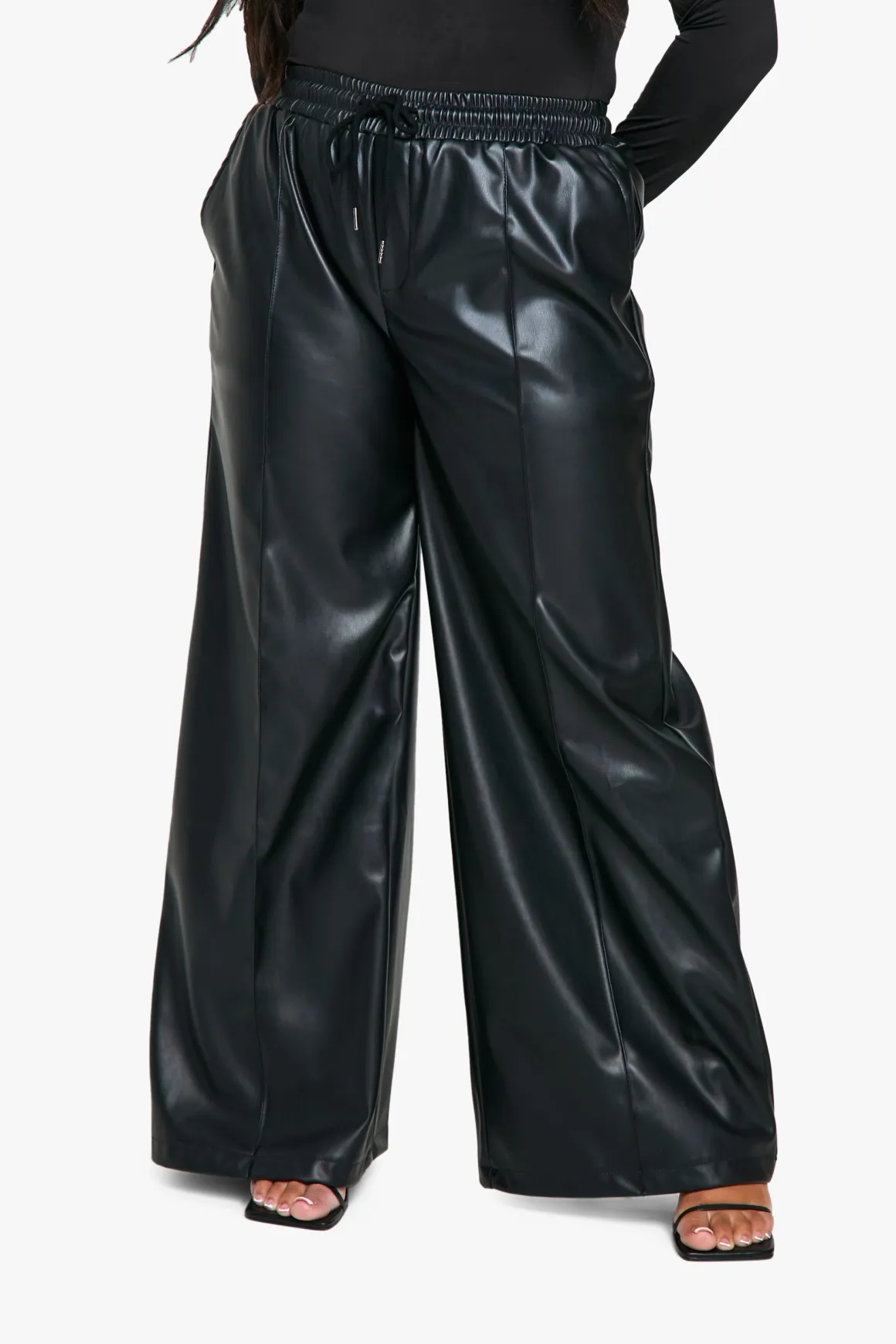 Jogger Grande Taille Taille Élastique En Synthétique Coupe Large