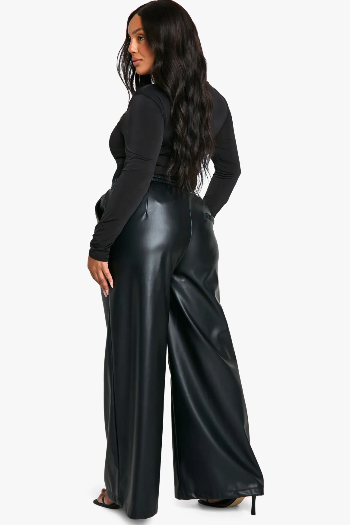 Jogger Grande Taille Taille Élastique En Synthétique Coupe Large