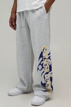 boohooMAN Jogger Imprimé Gothique Coupe Large<Homme Joggings|Jogging