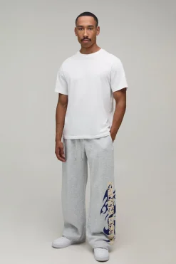 boohooMAN Jogger Imprimé Gothique Coupe Large<Homme Joggings|Jogging