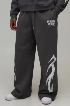 boohooMAN Jogger Imprimé Moto Tokyo Coupe Large<Homme Joggings|Jogging